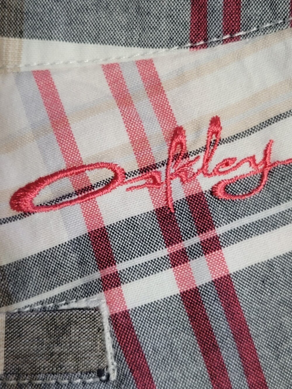 Vintage Oakley Mad Scientist Skull Plaid Shorts Men - Size 30 - Picture 4 of 13